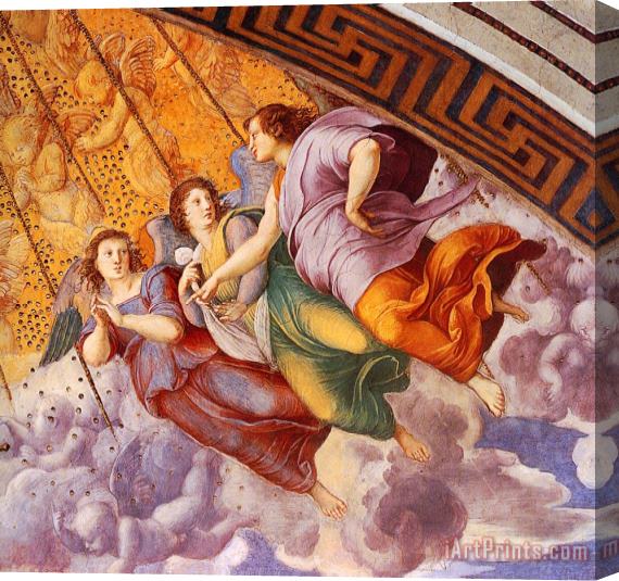 Raphael The Stanza Della Segnatura Ceiling [detail 2] Stretched Canvas Painting / Canvas Art